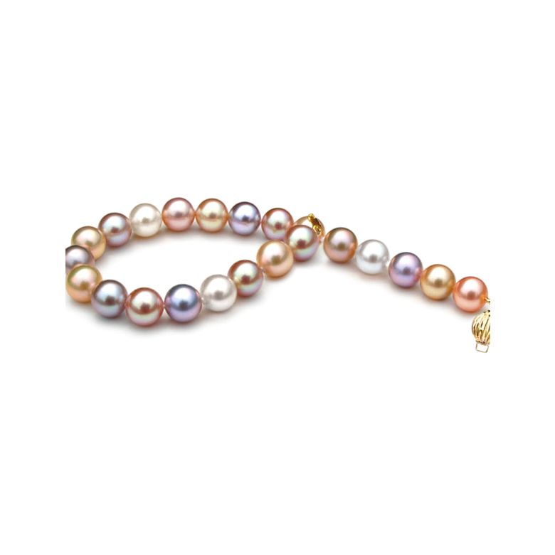 Bracelet perles multicolores - Bracelet perle d'eau douce - 7.5/8mm - 1