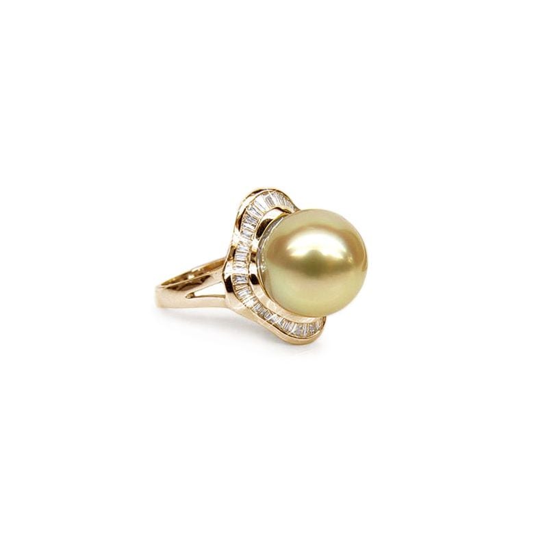 Bague Archipel Bonaparte - Perle d'Australie - Or jaune, diamants - 1