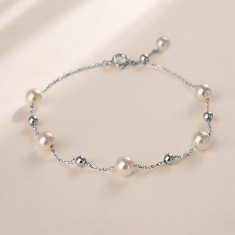 Bracelet Solstice or blanc - 1
