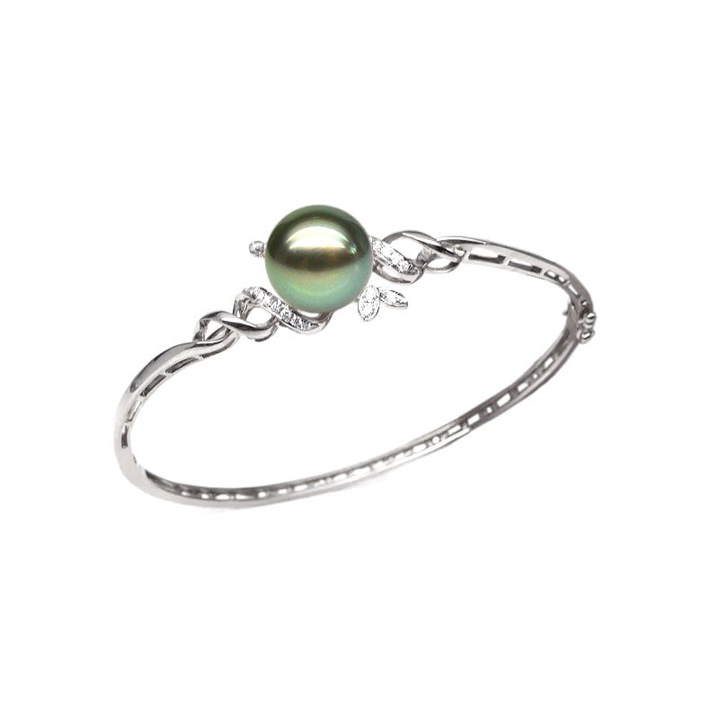 Bracelet perle de Tahiti noire - 10/11mm - GEMME - 1