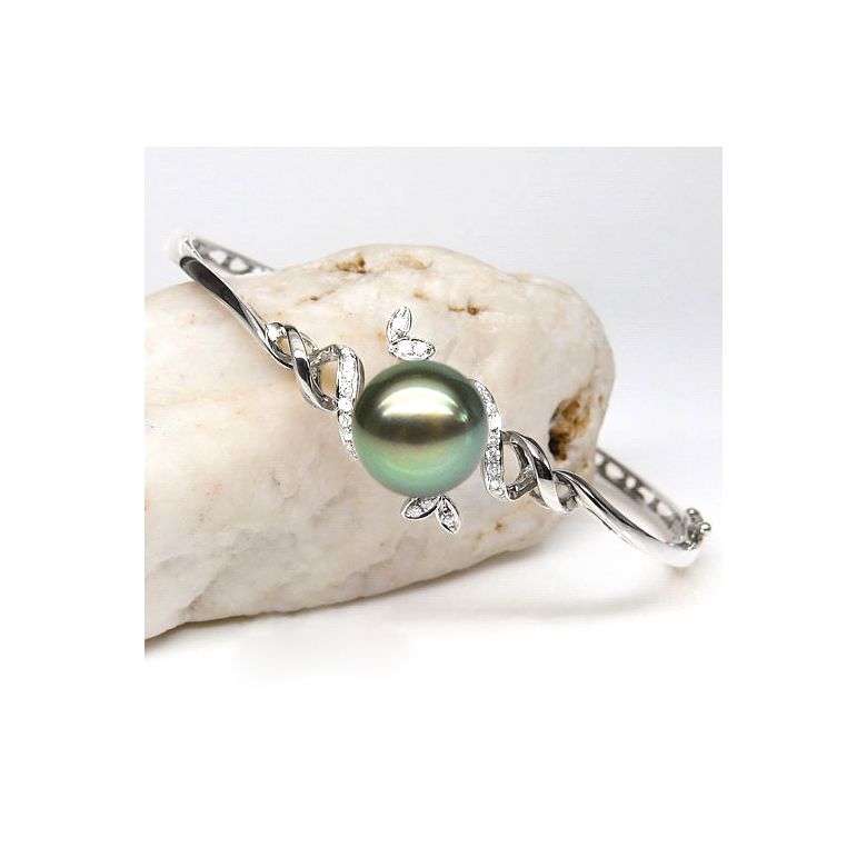 Bracelet perle de Tahiti noire - 10/11mm - GEMME - 3