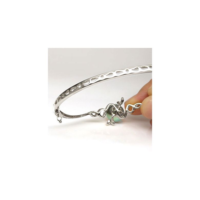 Bracelet perle de Tahiti noire - 10/11mm - GEMME - 6