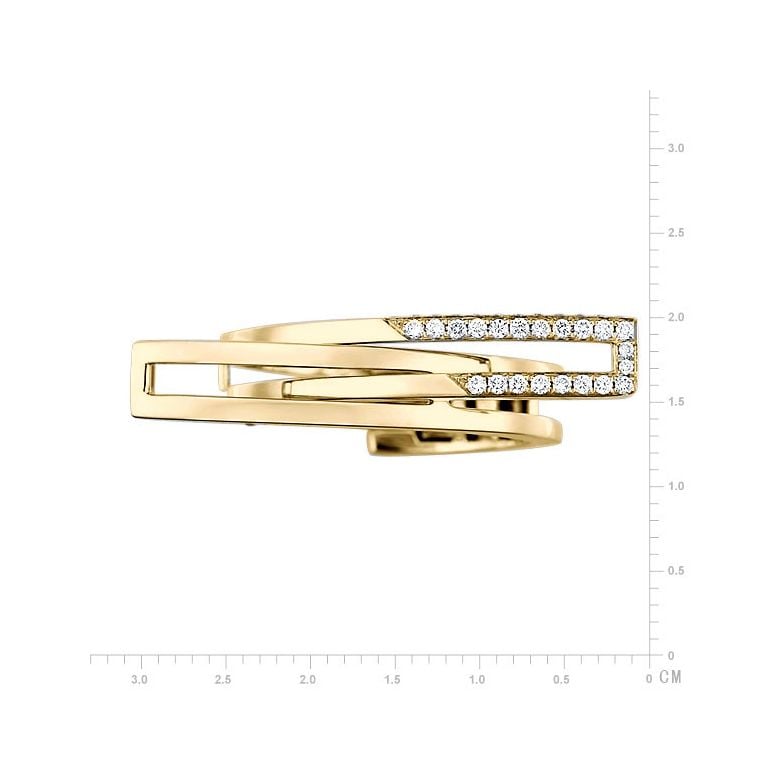 Bague anneau d'exception. Pendentif or jaune diamants forme cœur | Exception - 3