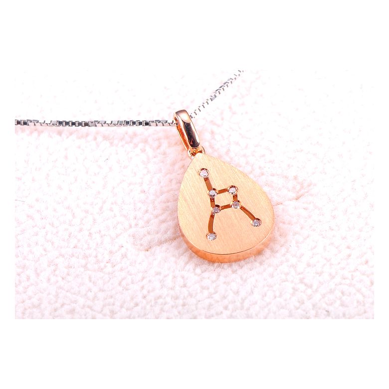 Pendentif astrologique - Constellation du cancer - Or rose, diamants - 3