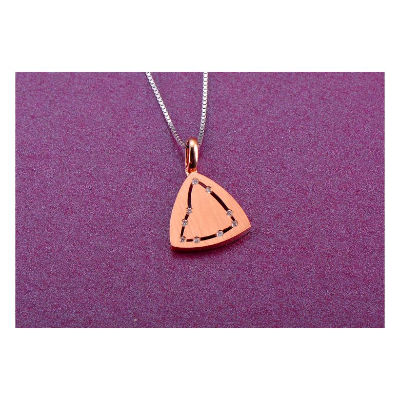Pendentif signe astrologique - Constellation du capricorne - Or rose - 2