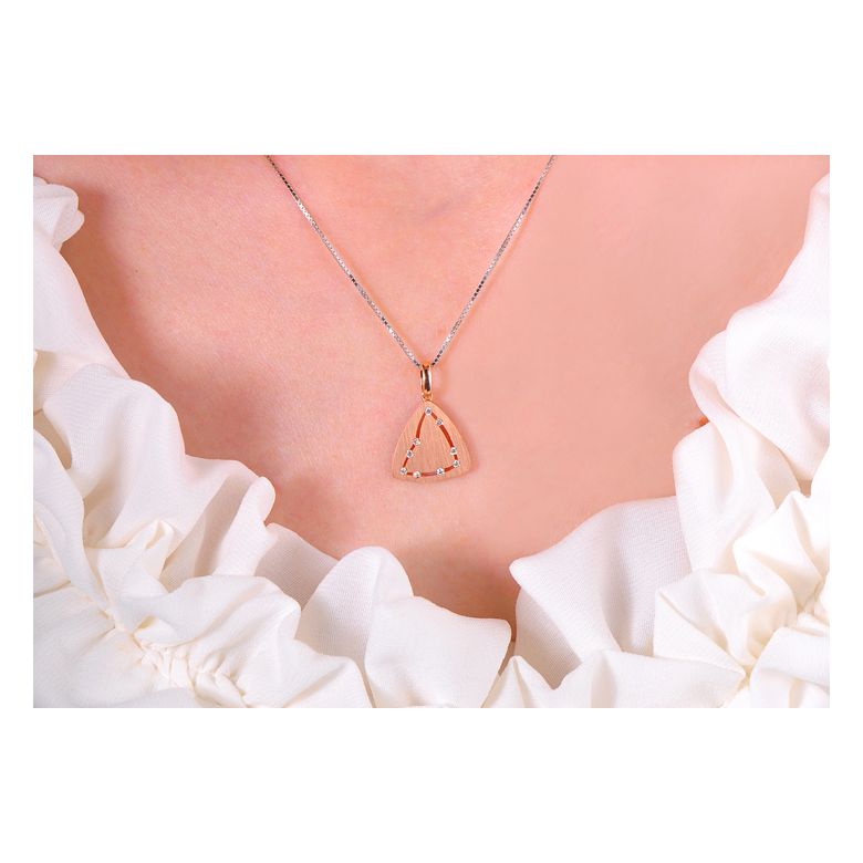 Pendentif signe astrologique - Constellation du capricorne - Or rose - 3