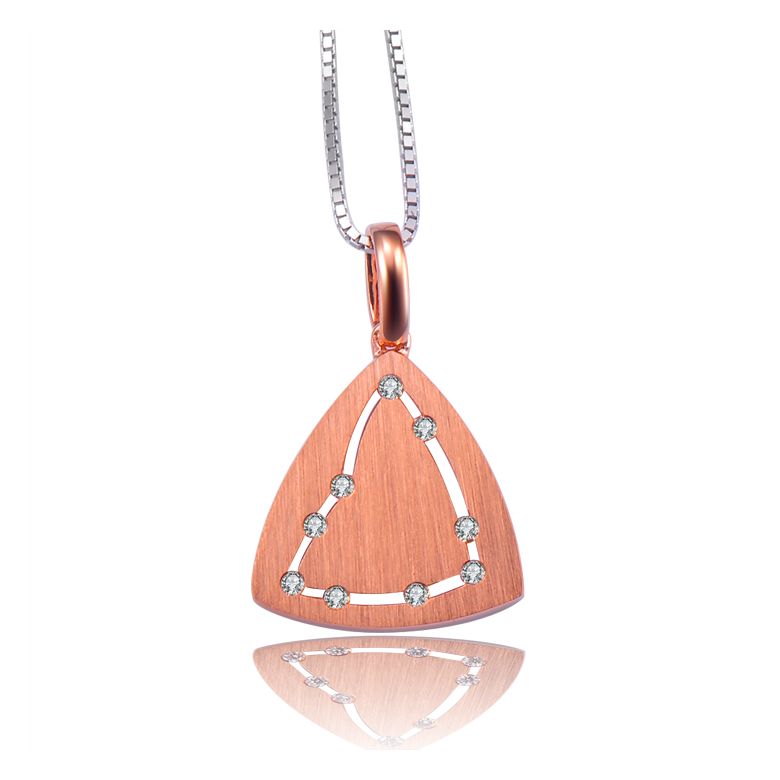 Pendentif signe astrologique - Constellation du capricorne - Or rose - 1