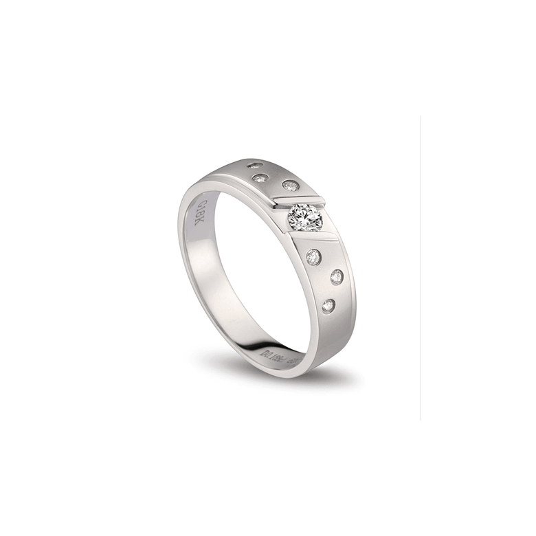 Bague alliance constellation diamantée - En or blanc 18cts - Femme | Talia - 1