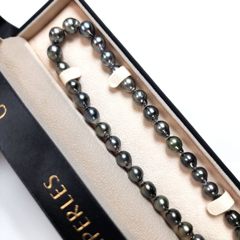 Collier Horizon Noir en Perle de Tahiti baroque pour homme - 4