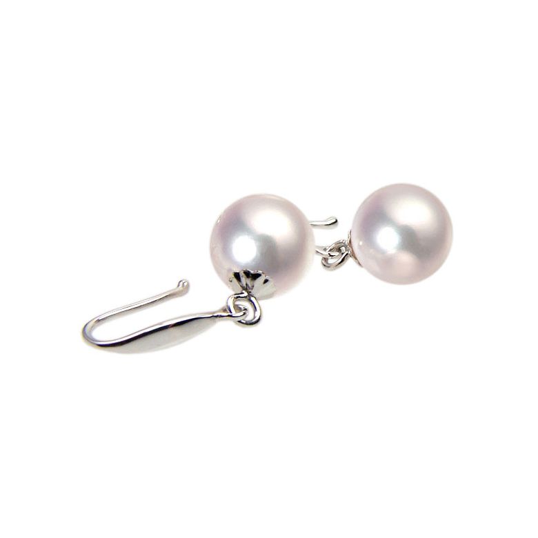 Boucles d'oreilles perles Akoya blanches - 7/7.5mm - GEMME - Or blanc - 1