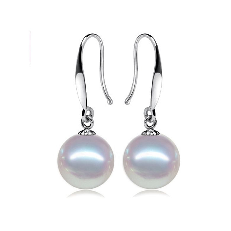 Boucles oreilles perles Akoya mer du Japon, 7/7.5mm - Or blanc 18cts - 1