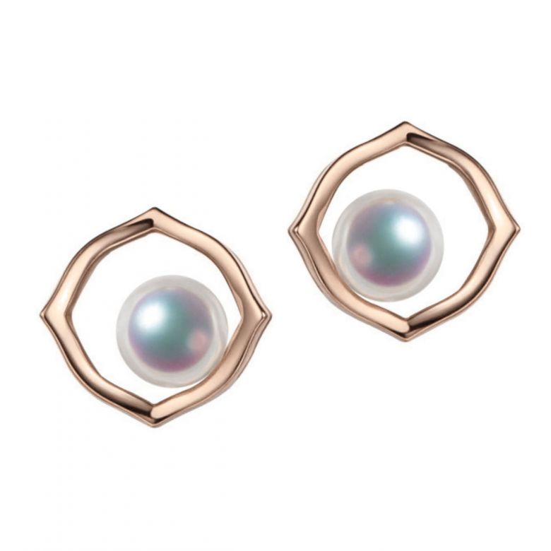 Boucle d oreille perle de culture - Perle Akoya Or rose - Coco Chanel - 1