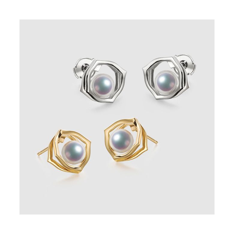 Boucle d oreille perle de culture - Perle Akoya Or rose - Coco Chanel - 4