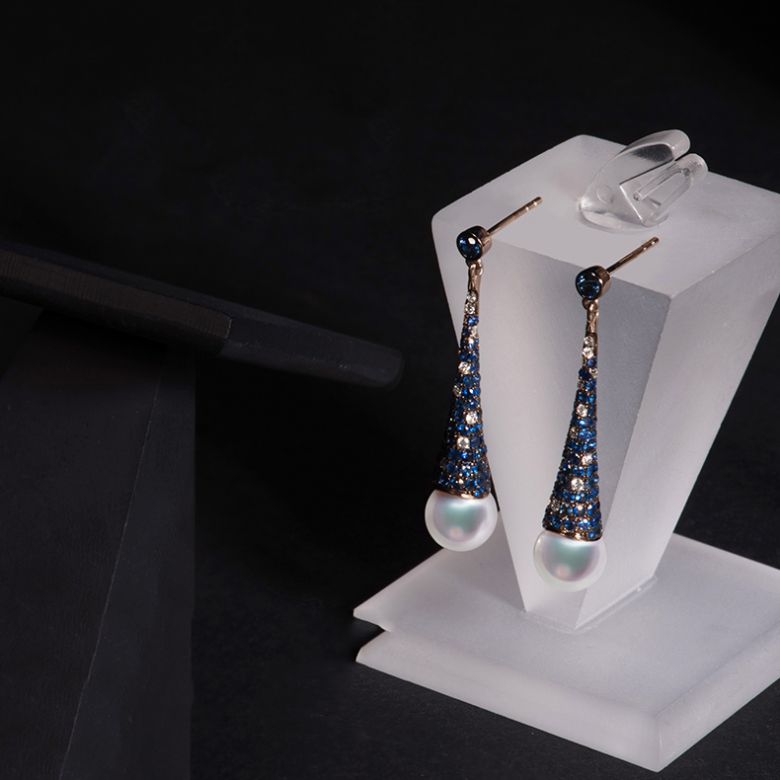Boucles d'Oreilles Merlin l'Enchanteur or rose - 3