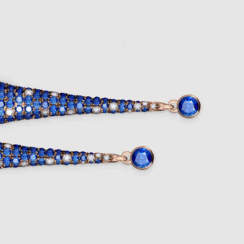 Boucles d'Oreilles Merlin l'Enchanteur or rose - 4