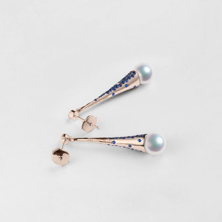 Boucles d'Oreilles Merlin l'Enchanteur or rose - 7