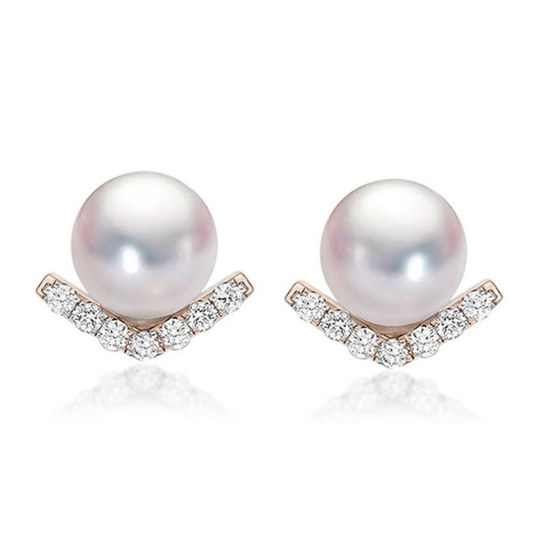 Boucles Oreilles Réflexion or rose - 1