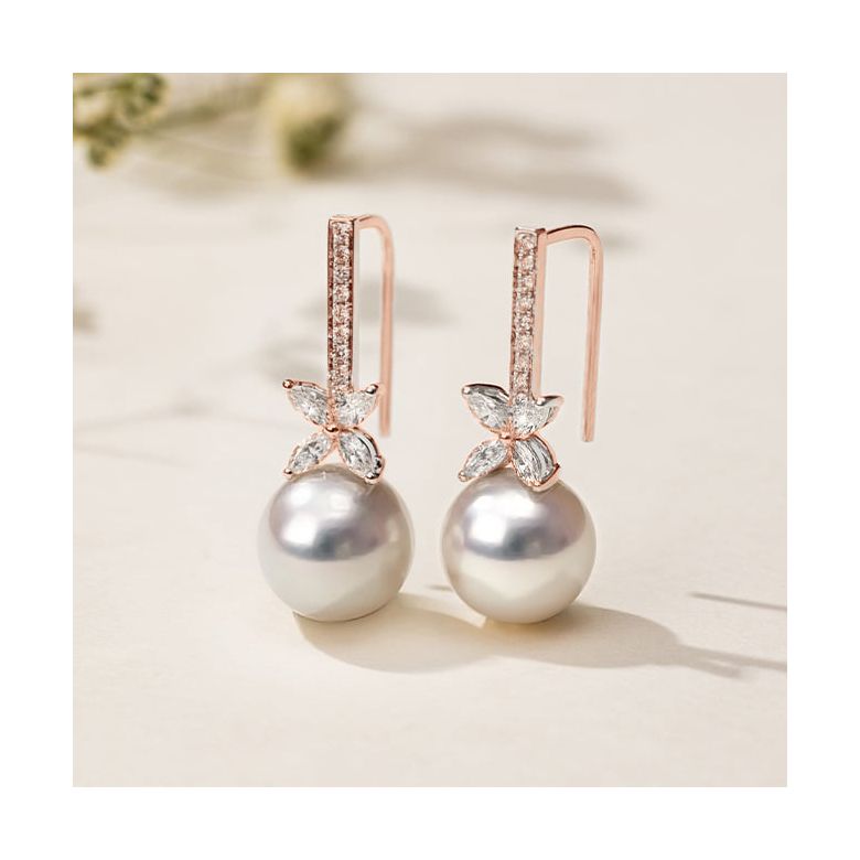 Crochet Oreilles Symphonie Nuptiale Or rose - 2
