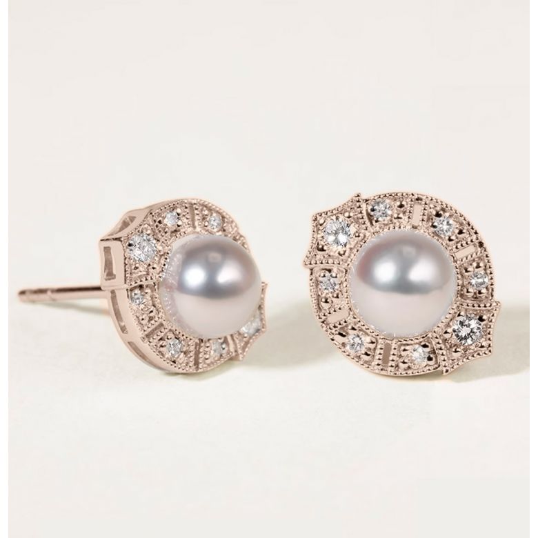 Boucles d'Oreilles Géométria Préciosa or rose - 2