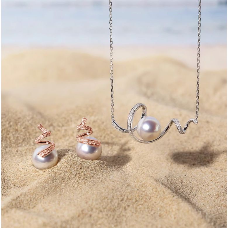 Ondine Boucles pendantes or rose - 4