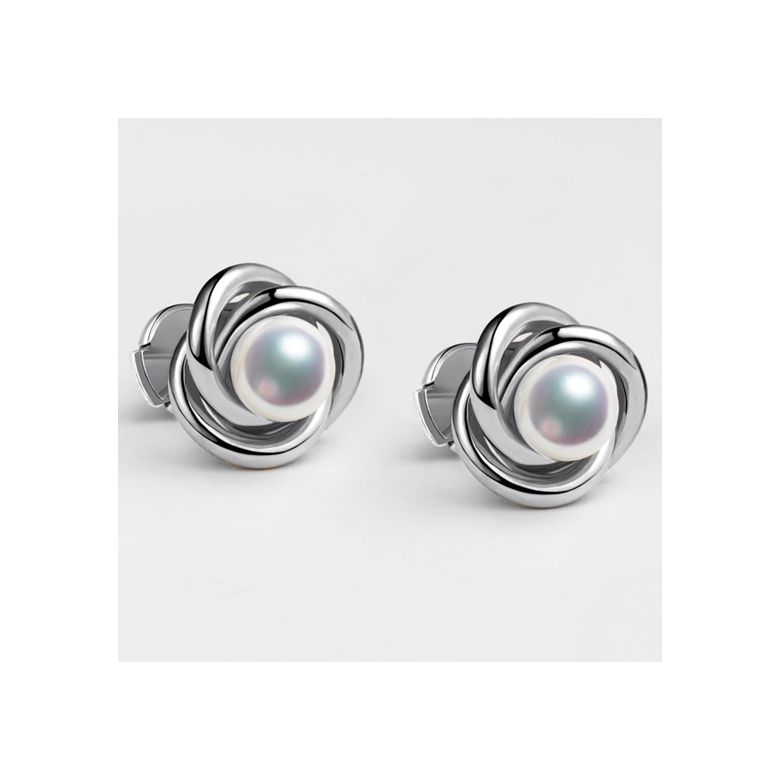 Boucles oreilles Chiyoko Or blanc. Perles Akoya Japon 6/6.5mm AAA - 3