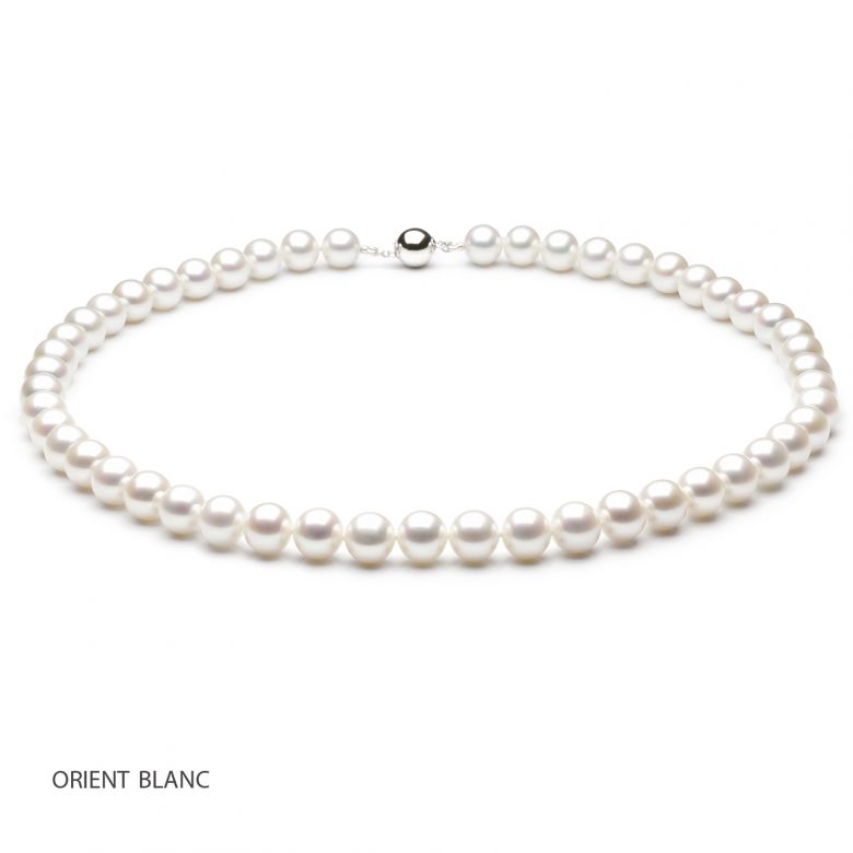 Collier perle mariage - Noces de perles - Perle blanche - 8/8.5mm - 4