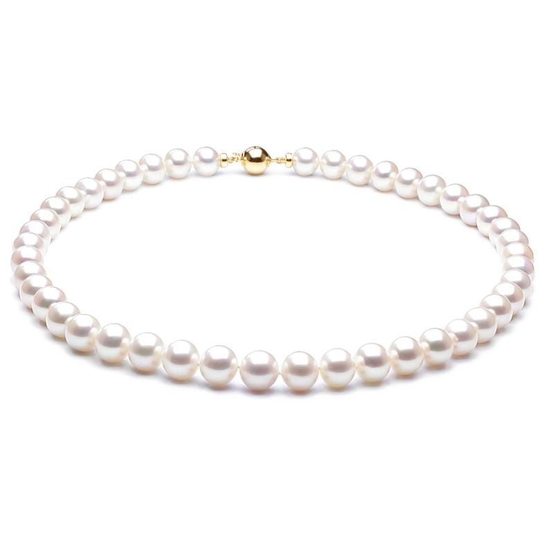 Collier perles eau douce blanches - Perles de culture - 8.5/9.5mm AAA - 3