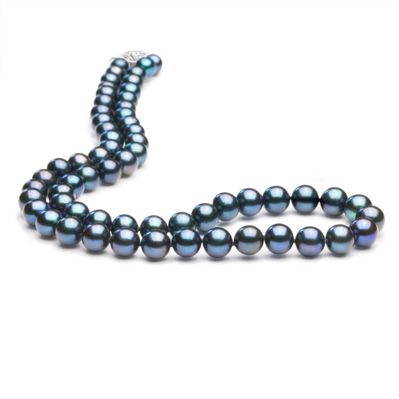 Collier Perle de Culture Noire. 7.5/8mm, AAA - 1