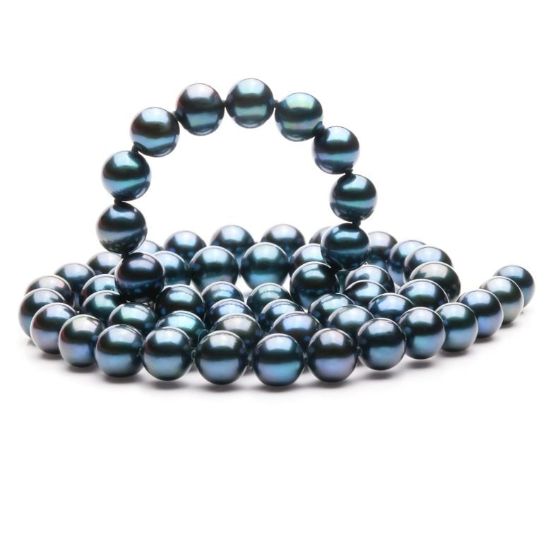 Collier Perle de Culture Noire. 7.5/8mm, AAA - 5