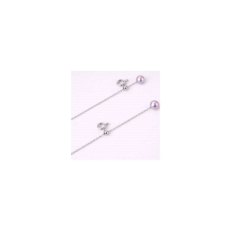 Chaîne forçat 45cm. Or blanc 18cts. Ajustable 35-45cm, 1,0gr - 1