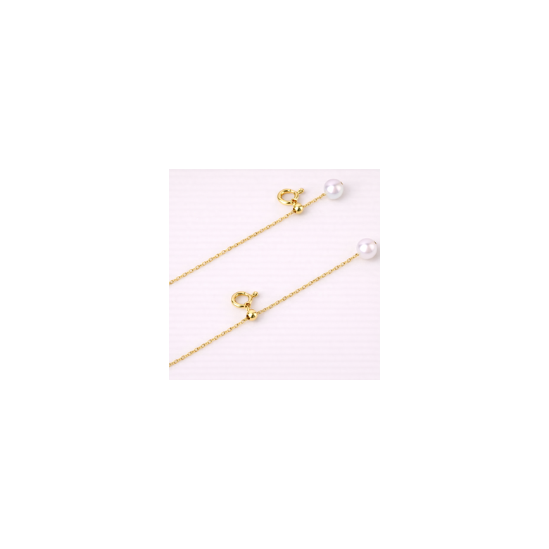 Chaîne maille forçat. Or jaune 18cts, 35-45cm, ajustable. 1.0gr - 1