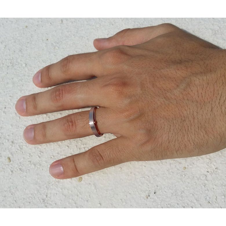 Bague Homme en Diamants, Or blanc et rose | Montserrat - 5