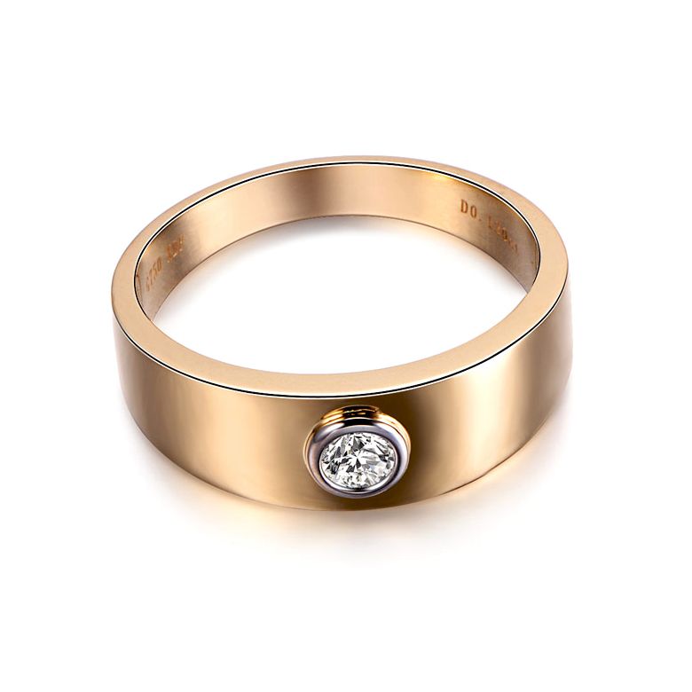 Chevalière Homme Léon Or Rose & Blanc - Bague Anneau en Diamant | Gemperles - 2