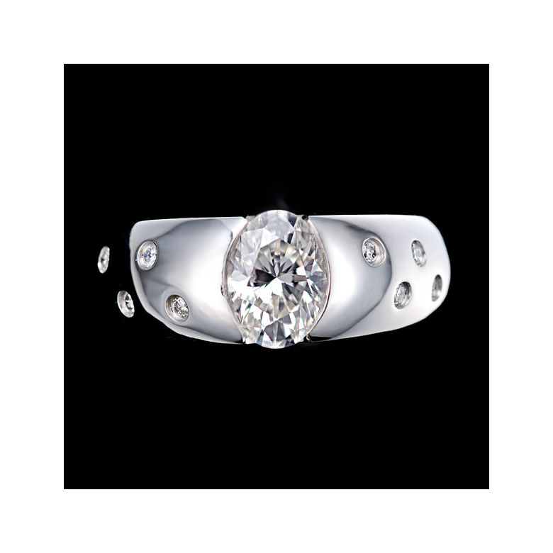Bague pour homme or blanc 18cts - Mille éclats diamantés | Spencer - 4