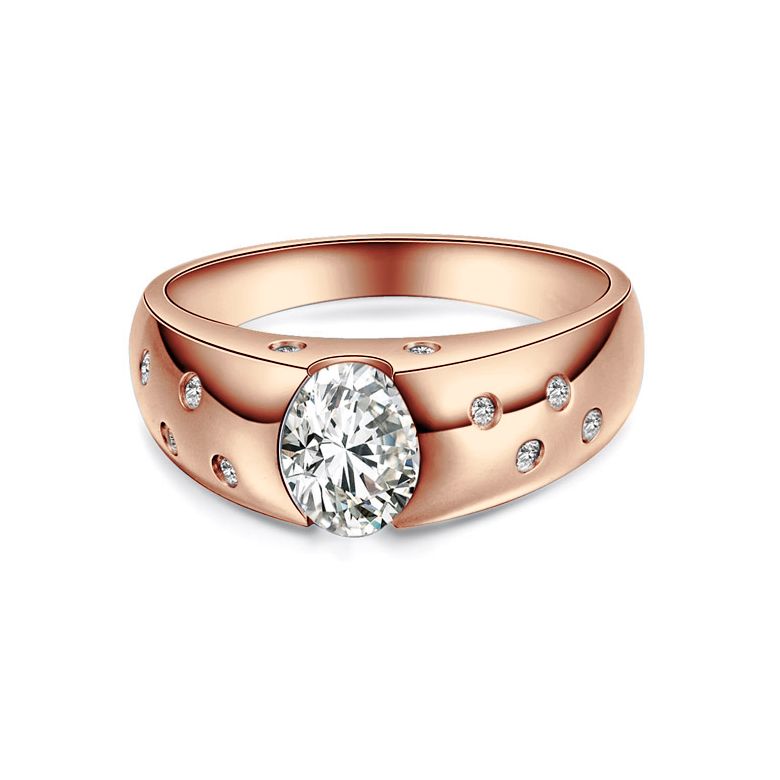 Bague pour homme or rose 18cts - Mille éclats diamantés | Spencer - 2
