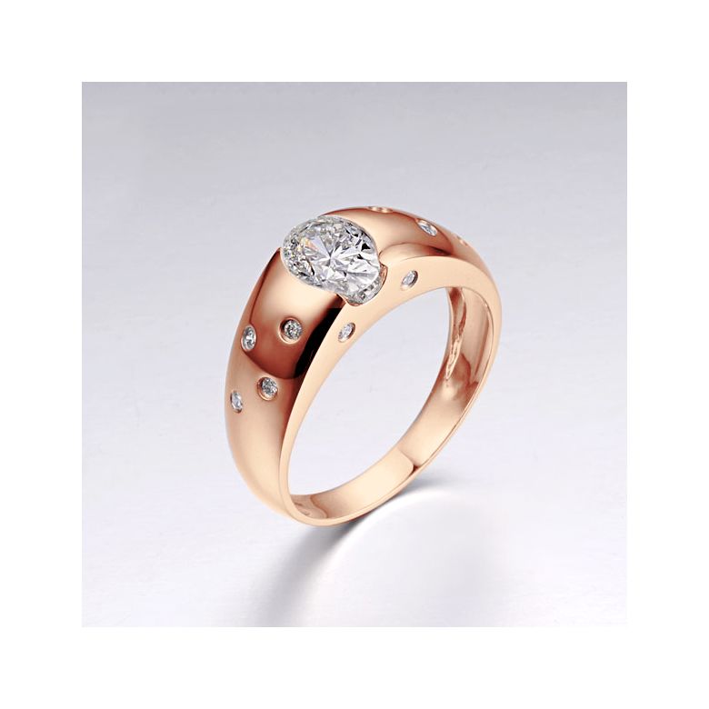 Bague pour homme or rose 18cts - Mille éclats diamantés | Spencer - 3