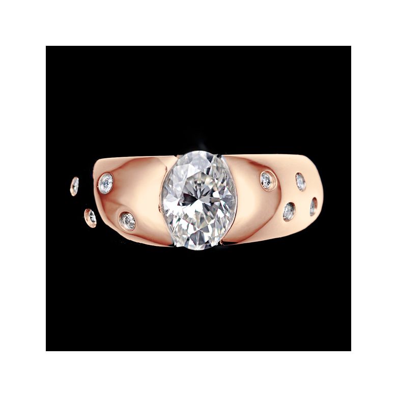 Bague pour homme or rose 18cts - Mille éclats diamantés | Spencer - 4