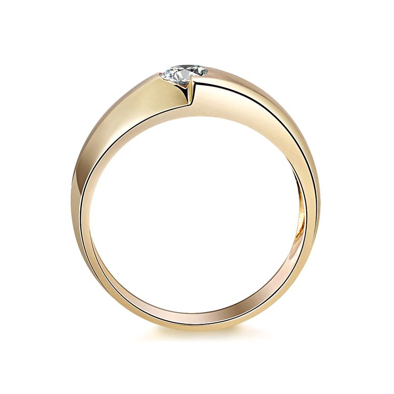 Bague homme Malcom - Duo d'or jaune serti d'un diamant de 0.50ct | Gemperles - 2