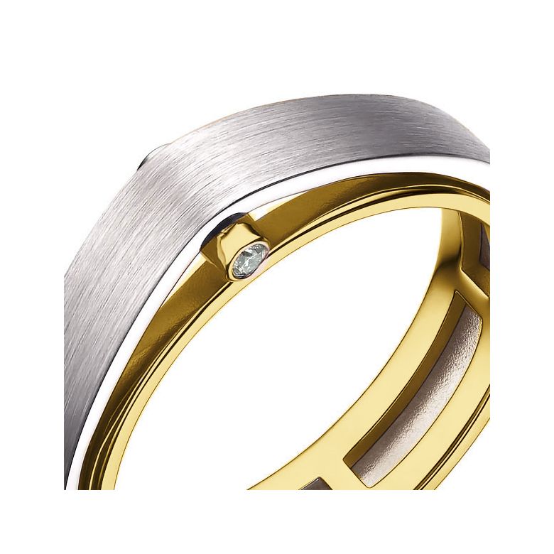 Bague Homme en Diamants, Or blanc et jaune | Montserrat - 3