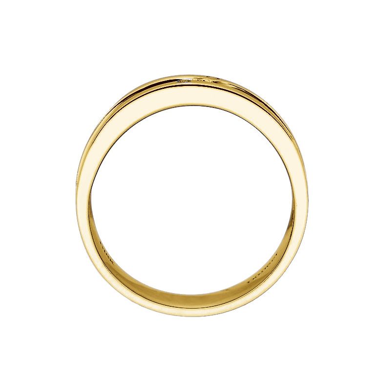 Bague ors Homme - Anneau 2 Or jaune et rose 18cts avec diamant serti - 2