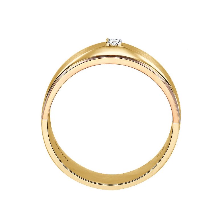 Bague Homme. Or jaune & rose 18cts, Diamants 0.045ct | Richard - 2