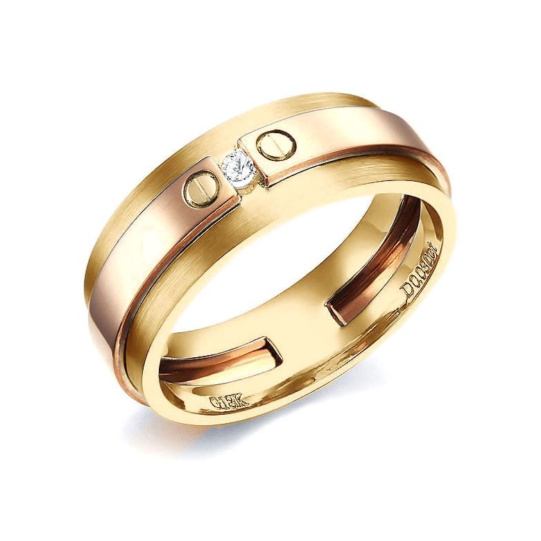 Bague Homme. Diamant. Or jaune et rose I Britannicus - 1
