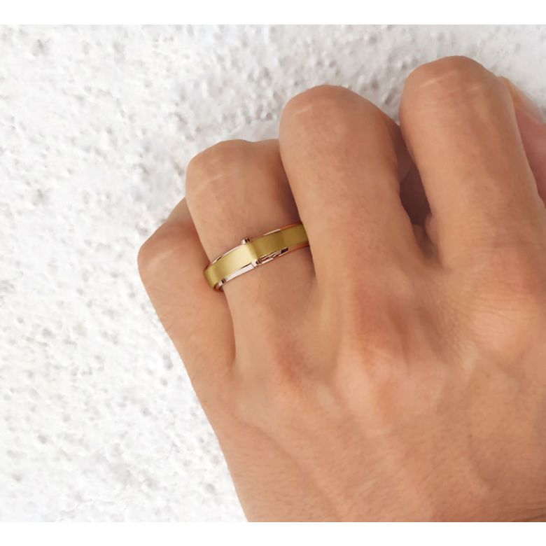 Bague Homme en Diamants, Or jaune et rose | Montserrat - 2