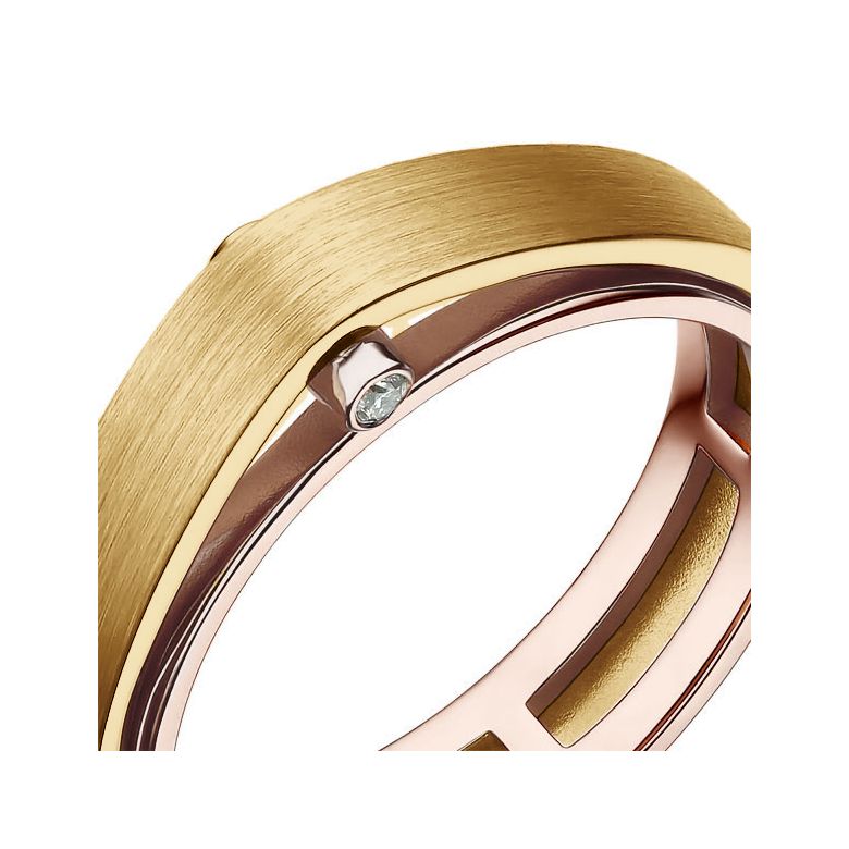 Bague Homme en Diamants, Or jaune et rose | Montserrat - 3