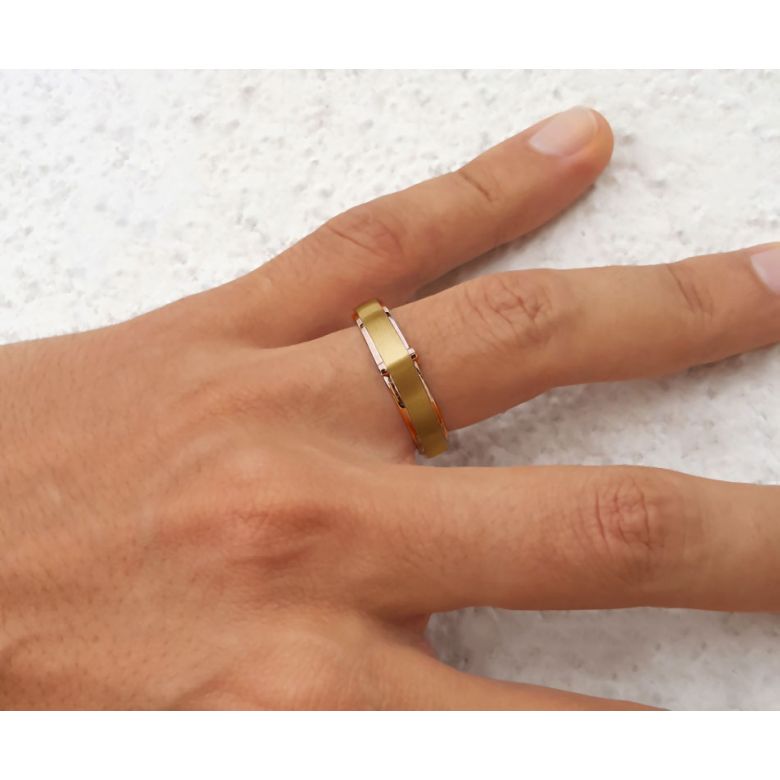 Bague Homme en Diamants, Or jaune et rose | Montserrat - 4