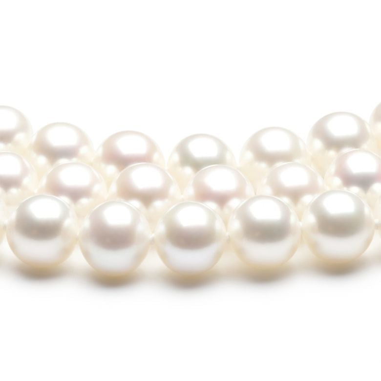 Collier 3 rangs - Collier triple fil perles blanches - 7/7.5mm - AAA - 4
