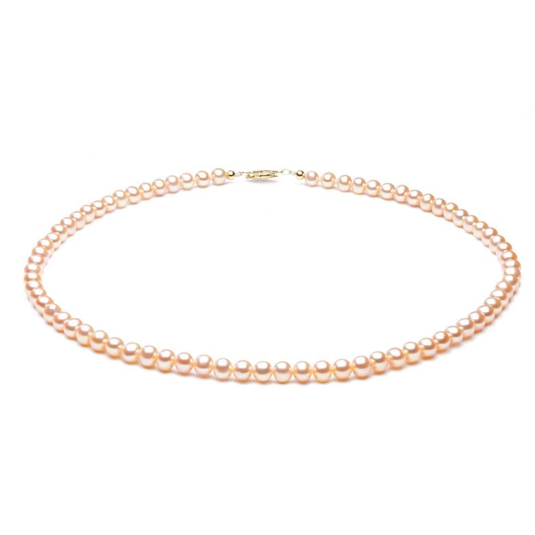 Collier perles eau douce roses - 5/5.5mm - AAA - 6