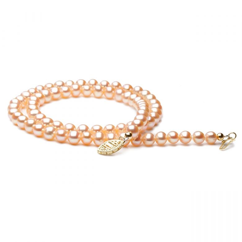 Collier perles eau douce roses - 5/5.5mm - AAA - 4