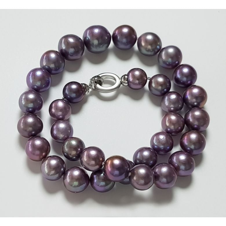 Collier perles de culture lavande, AA 12/15mm I Arletty - 1