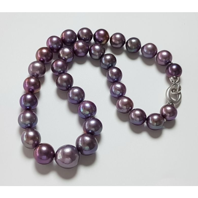 Collier perles de culture lavande, AA 12/15mm I Arletty - 3